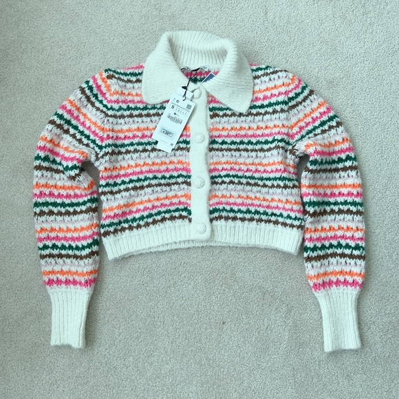 Zara strip knit cardigan - Picture 7 of 14